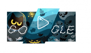 Imagen de Halloween: el mito del gato negro, presente en el doodle de Google, pero en clave lúdica
