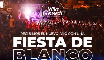 Imagen de Villa Gesell celebrará el año nuevo con la “Fiesta de Blanco”