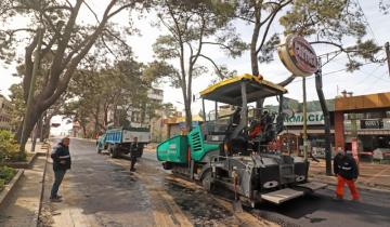 Imagen de Cuál es la importante calle que se está repavimentando en San Bernardo