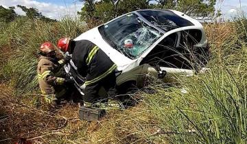 Imagen de Una mujer resultó herida tras un vuelco que se produjo en Ruta 74