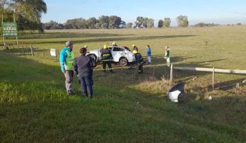 Imagen de Despiste y vuelco en la Ruta 2: no hubo heridos