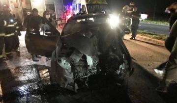 Imagen de Ruta 11: un policía retirado murió tras chocar contra una columna